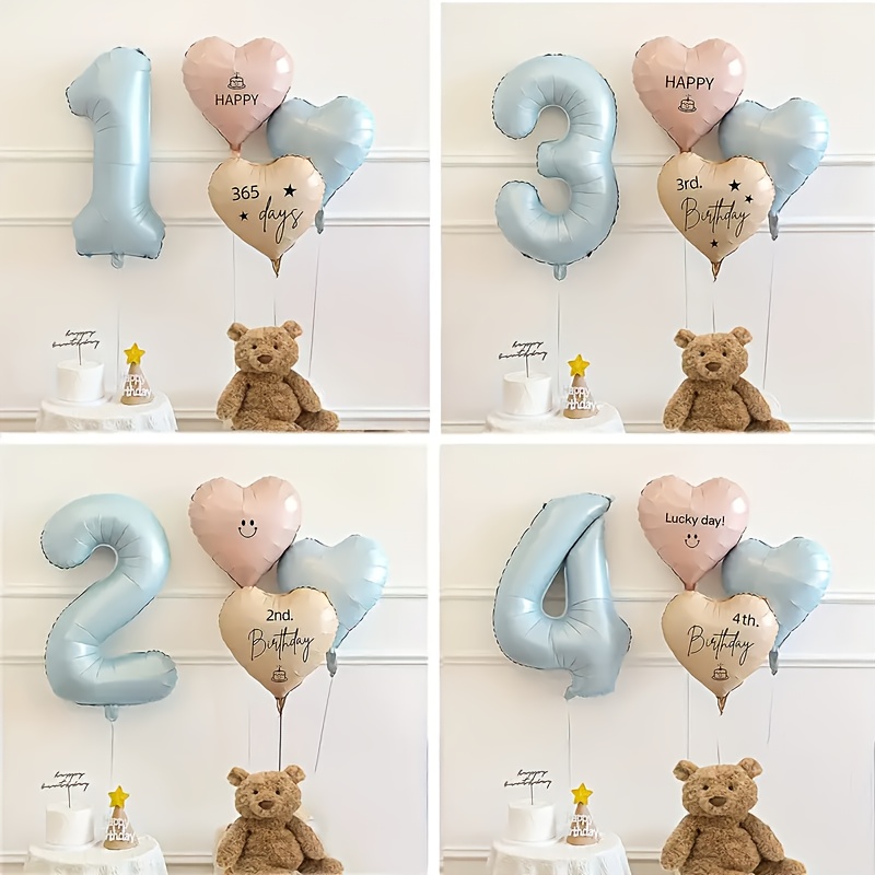 4Pcs Baby Blue Number Birthday - đánh giá và giá Baby Products Lotion